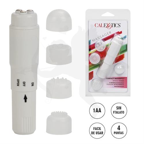 Compact waterpo estimulador vaginal con cabezas intercambiables